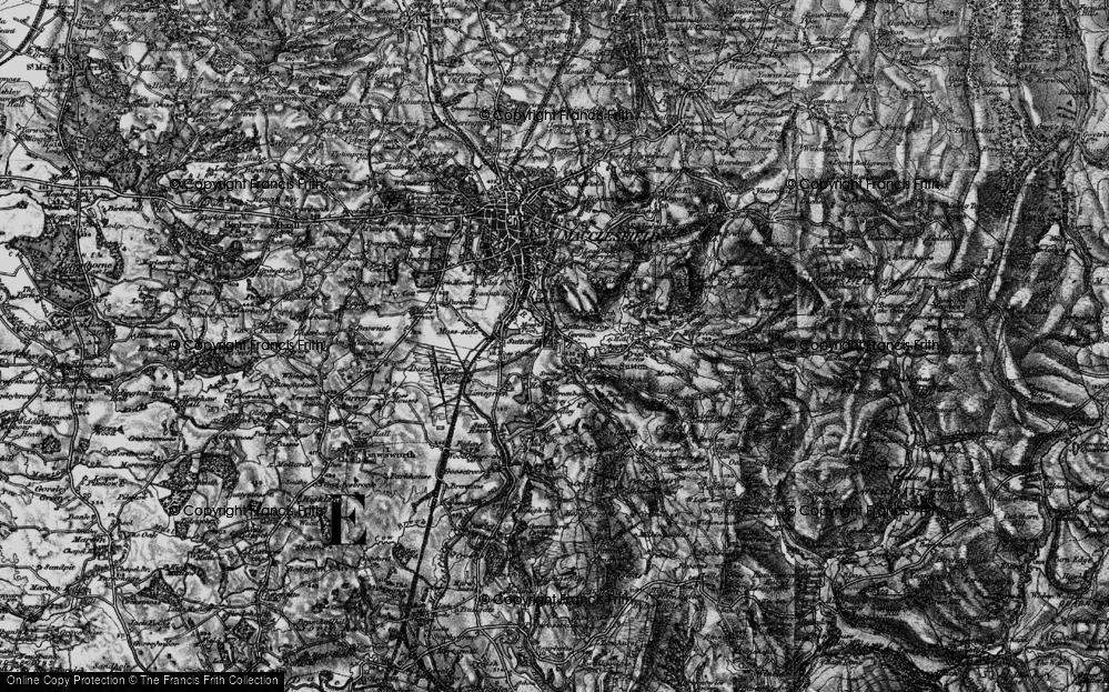 Old Map of Sutton Lane Ends, 1896 in 1896