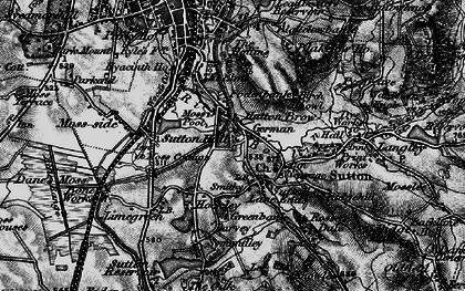 Old map of Sutton Lane Ends in 1896