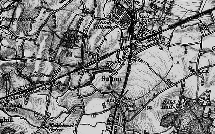 Old map of Sutton Leach in 1896