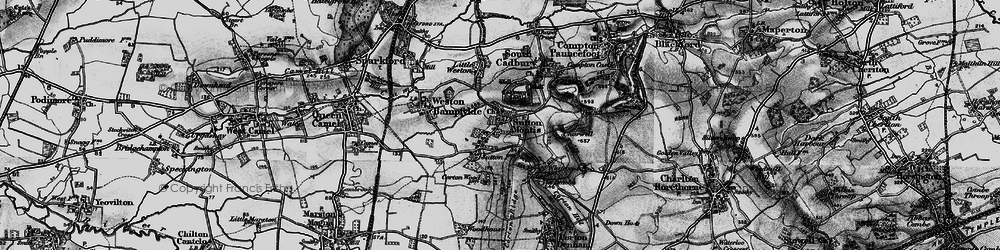 Old map of Sutton Montis in 1898
