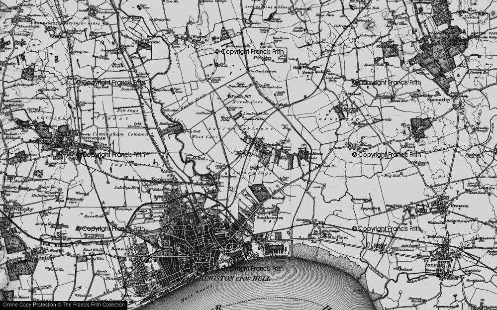 Old Map of Sutton-on-Hull, 1895 in 1895