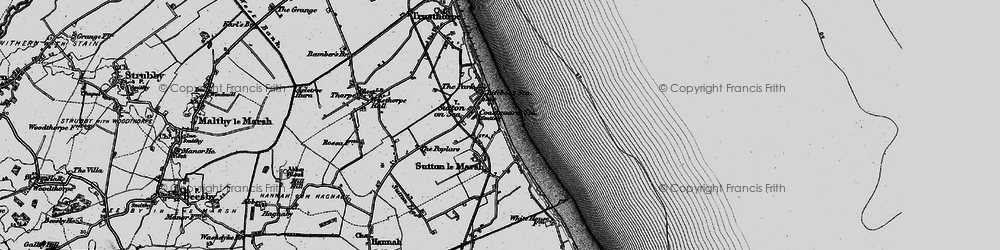 Old map of Sutton on Sea in 1898