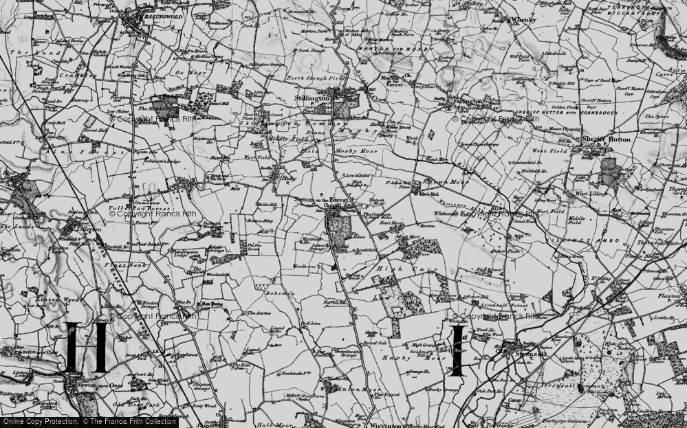Old Map of Historic Map covering Woodhouse in 1898