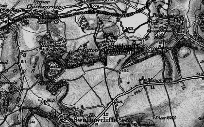 Old map of Sutton Row in 1895