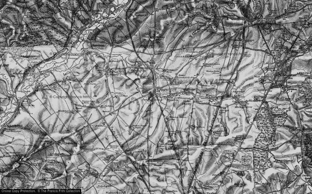 Old Map of Sutton Scotney, 1895 in 1895