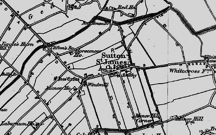Old map of Sutton St James in 1898