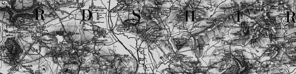 Old map of Sutton St Nicholas in 1898