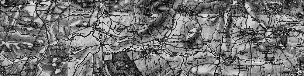 Old map of Burmington Grange in 1896