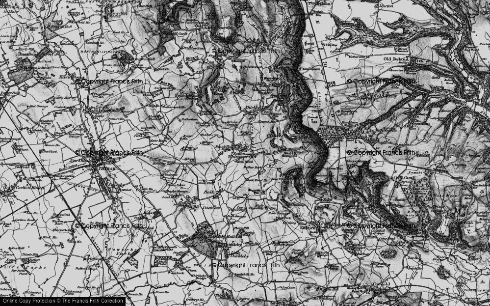 Old Map of Sutton-under-Whitestonecliffe, 1898 in 1898