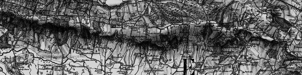 Old map of Sutton Valence in 1895