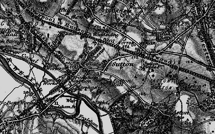 Old map of Sutton Weaver in 1896