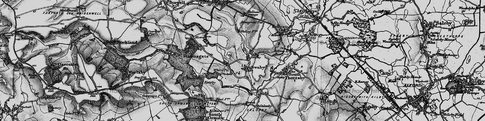 Old map of Swaby in 1899