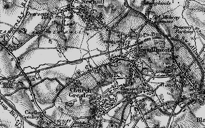Old map of Swadlincote in 1895