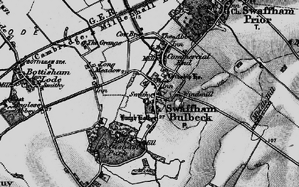 Old map of Swaffham Bulbeck in 1898