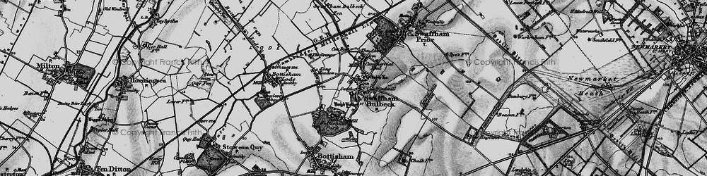 Old map of Swaffham Bulbeck in 1898