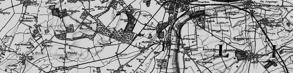 Old map of Swallow Beck in 1899
