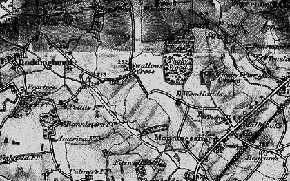 Old map of Swallows Cross in 1896