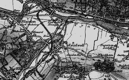 Old map of Swalwell in 1898
