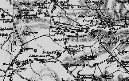 Old map of Swan Green in 1898