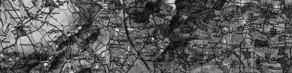 Old map of Swanley Bar in 1896