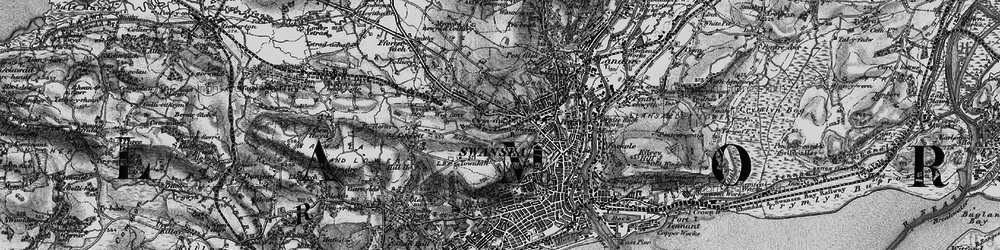 Old map of Swansea in 1897