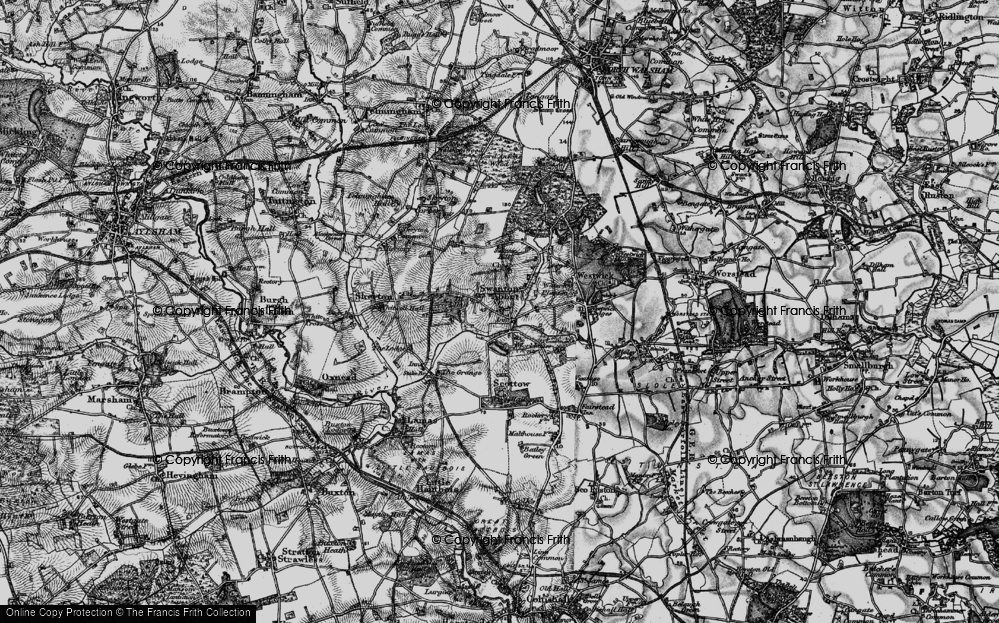 Old Map of Swanton Abbott, 1898 in 1898