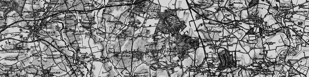 Old map of Swanton Hill in 1898