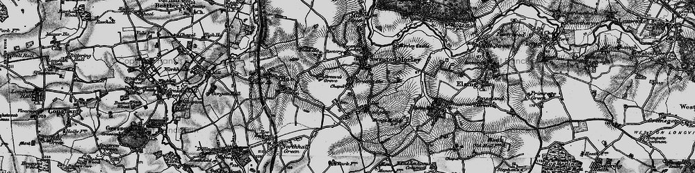 Old map of Swanton Morley in 1898