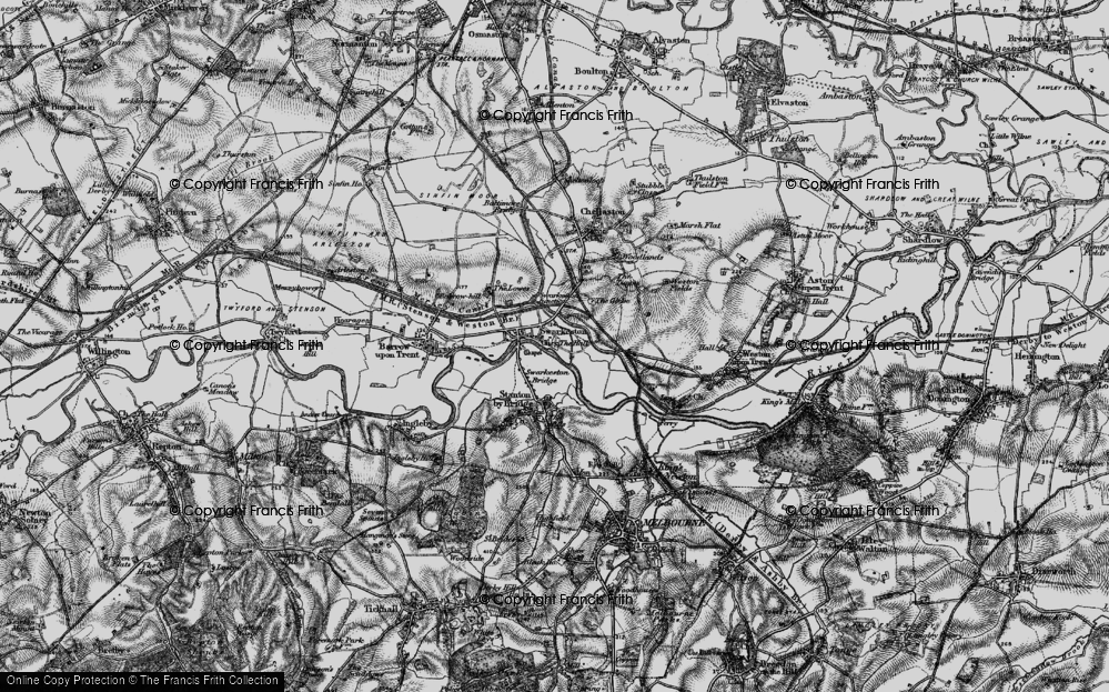 Old Map of Swarkestone, 1895 in 1895