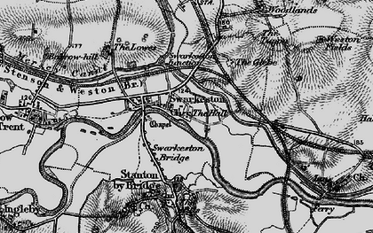 Old map of Swarkestone in 1895
