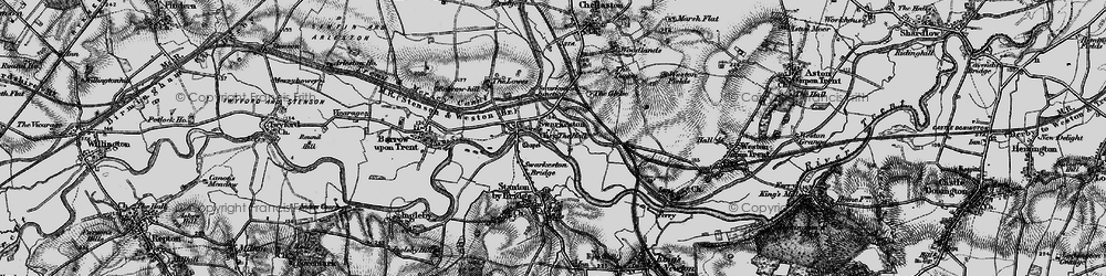 Old map of Swarkestone in 1895