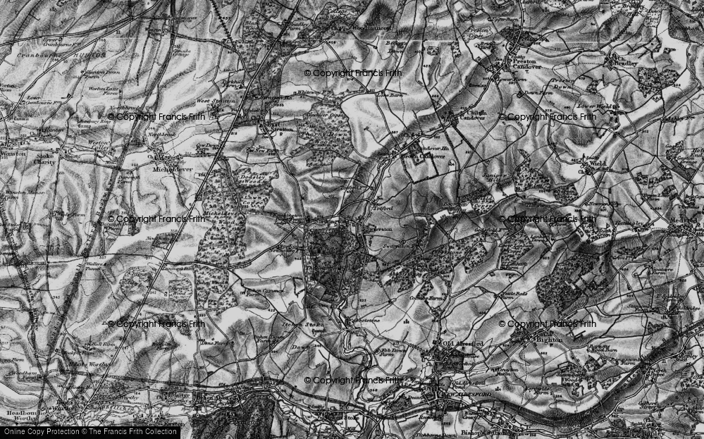 Old Map of Historic Map covering Northington Down Fm in 1895