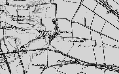 Old map of Swaton in 1898