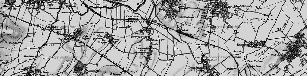 Old map of Swavesey in 1898