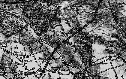 Old map of Sway in 1895