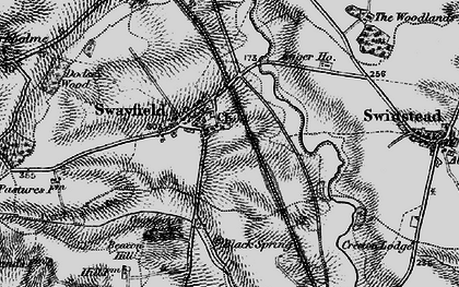 Old map of Swayfield in 1895