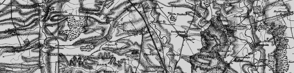 Old map of Swayfield in 1895
