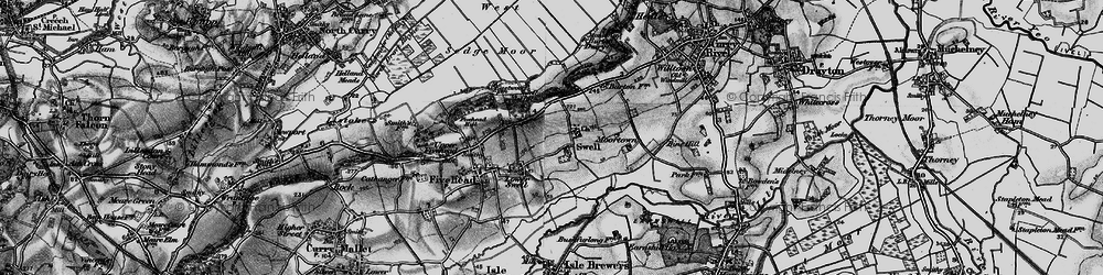 Old map of Swell in 1898
