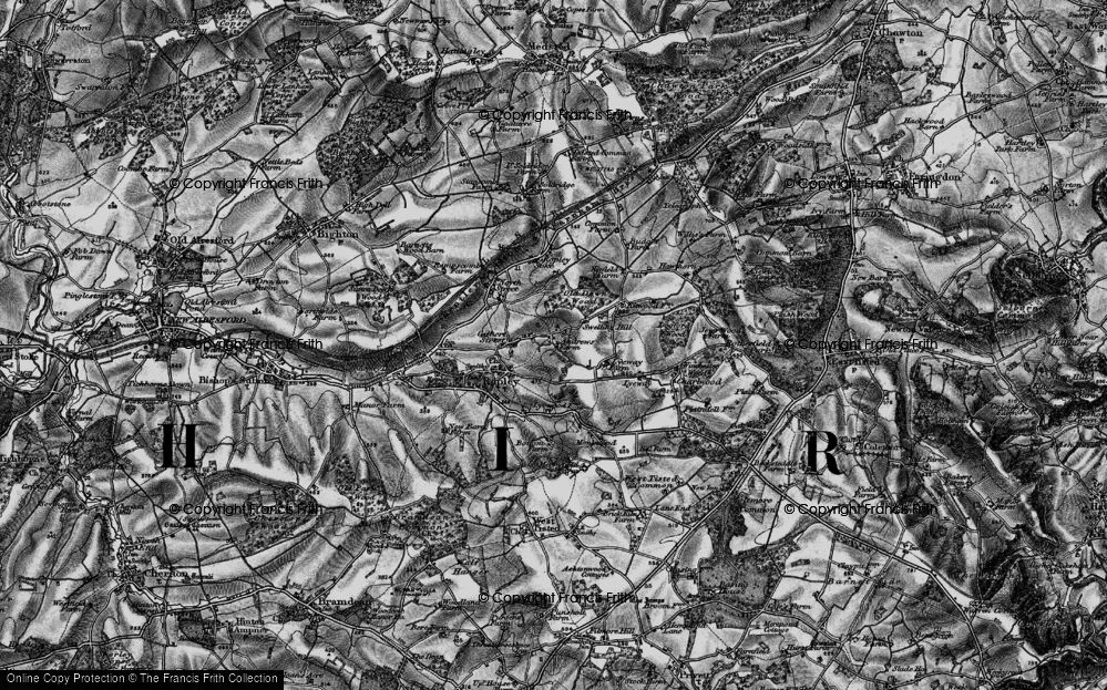 Old Map of Swelling Hill, 1895 in 1895