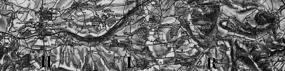 Old map of Swelling Hill in 1895