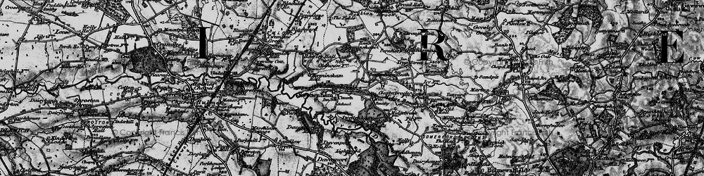 Old map of Swettenham in 1896