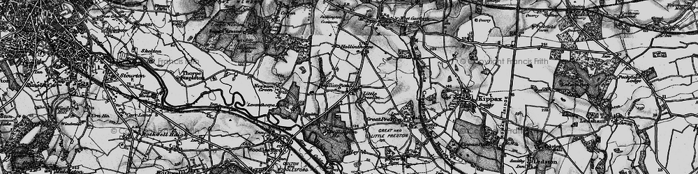 Old map of Swillington in 1896