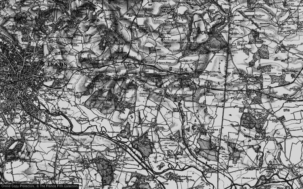 Old Map of Swillington Common, 1896 in 1896