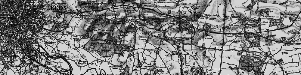 Old map of Swillington Common in 1896