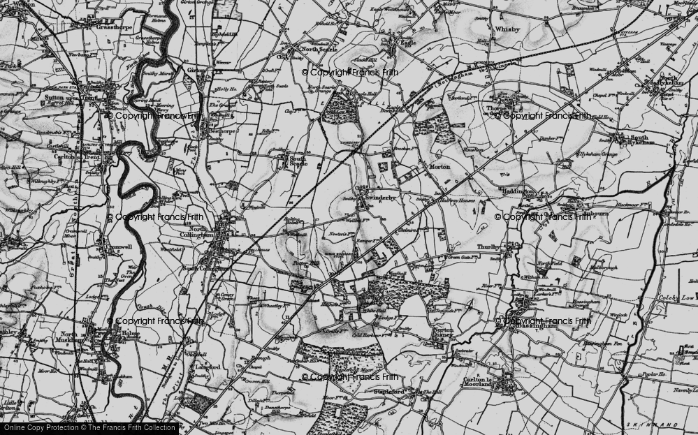 Old Map of Swinderby, 1899 in 1899