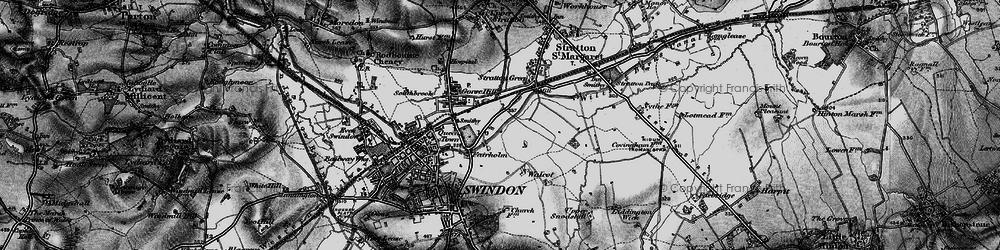Old map of Swindon in 1898