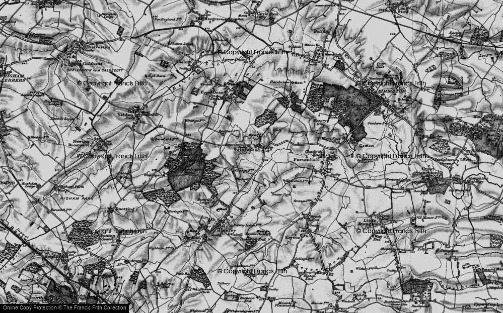 Old Map of Swineshead, 1898 in 1898