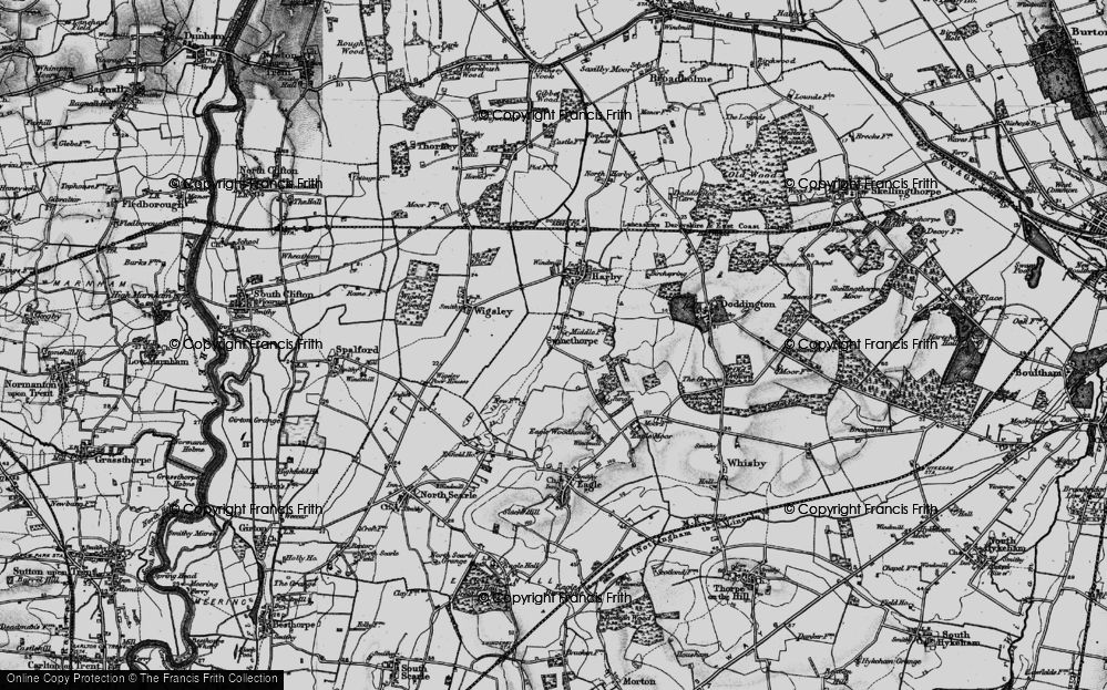 Old Map of Swinethorpe, 1899 in 1899
