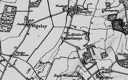 Old map of Swinethorpe in 1899