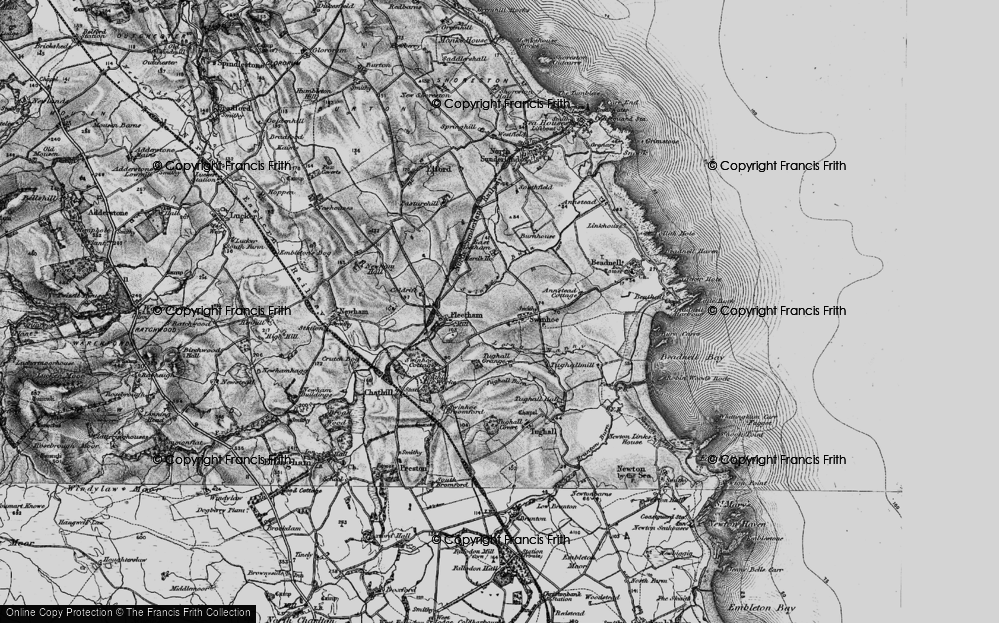 Old Map of Swinhoe, 1897 in 1897